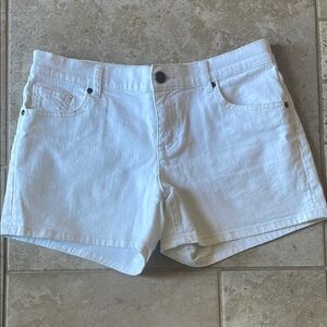 White Denim Shorts
